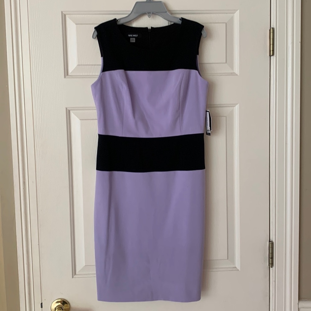 Lavender and black Sheath Dress